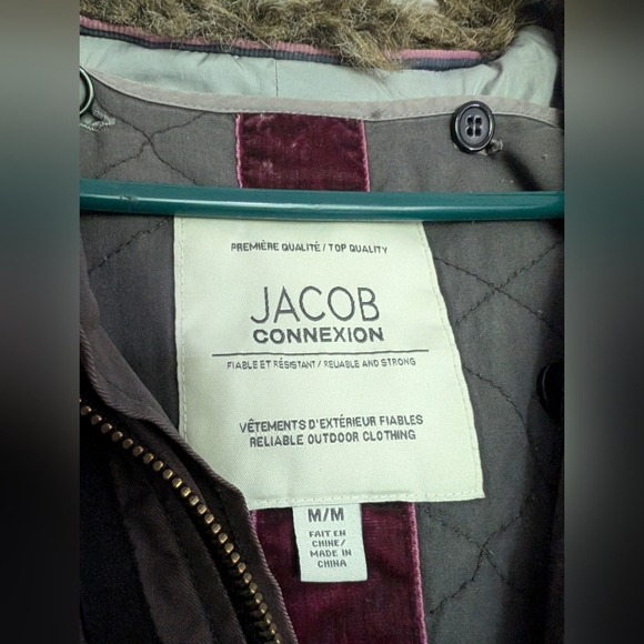 Jacob Connexion Cargo Jacket with faux fur hood size medium - Picture 2 of 10